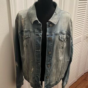 Torrid 1 distressed denim jacket